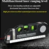 Laser Level Vertical Horizontal 2 Lines Lasers Ruler Measure Tape