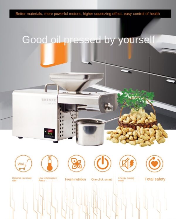 stainless steel hot and cold oil press